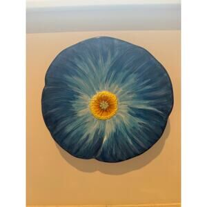 Anthropologie Blue Flower Salad Plate 8 inches